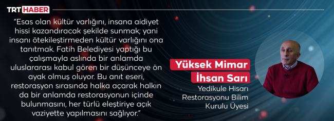 Yedikule Hisarı’nda halka açık restorasyon sürüyor